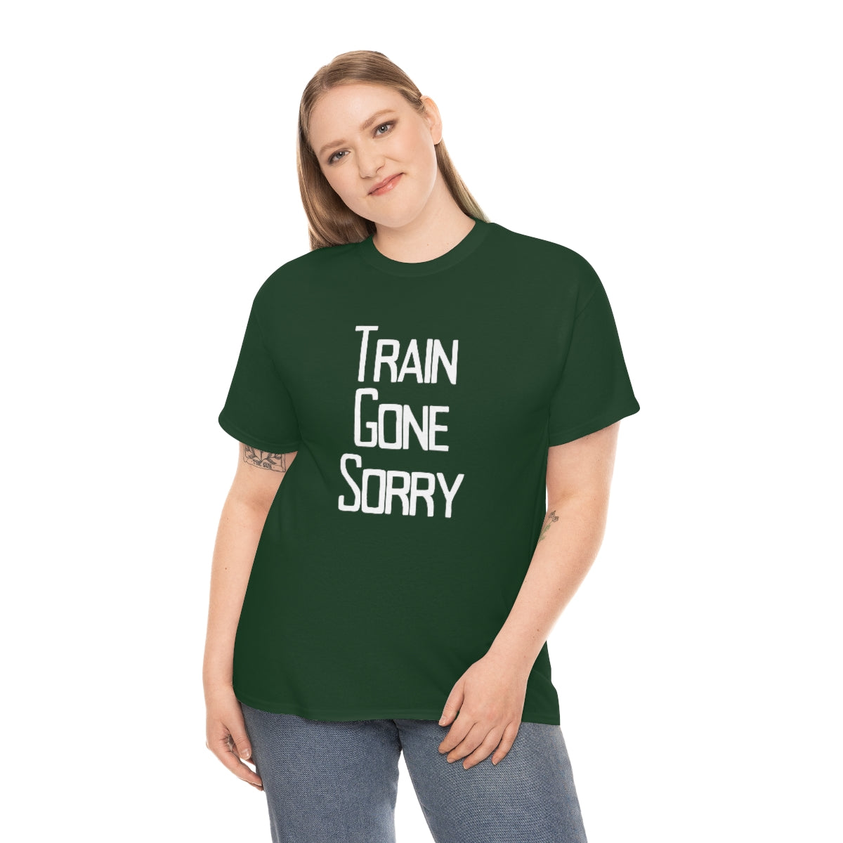 Train Gone Sorry - Deaf Bing Tees - Unisex Heavy Cotton Tee