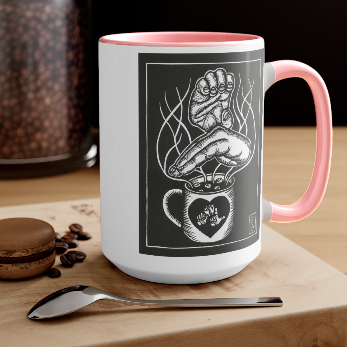 Hot Chocolate mug - 15 oz - ASL - David Call Art