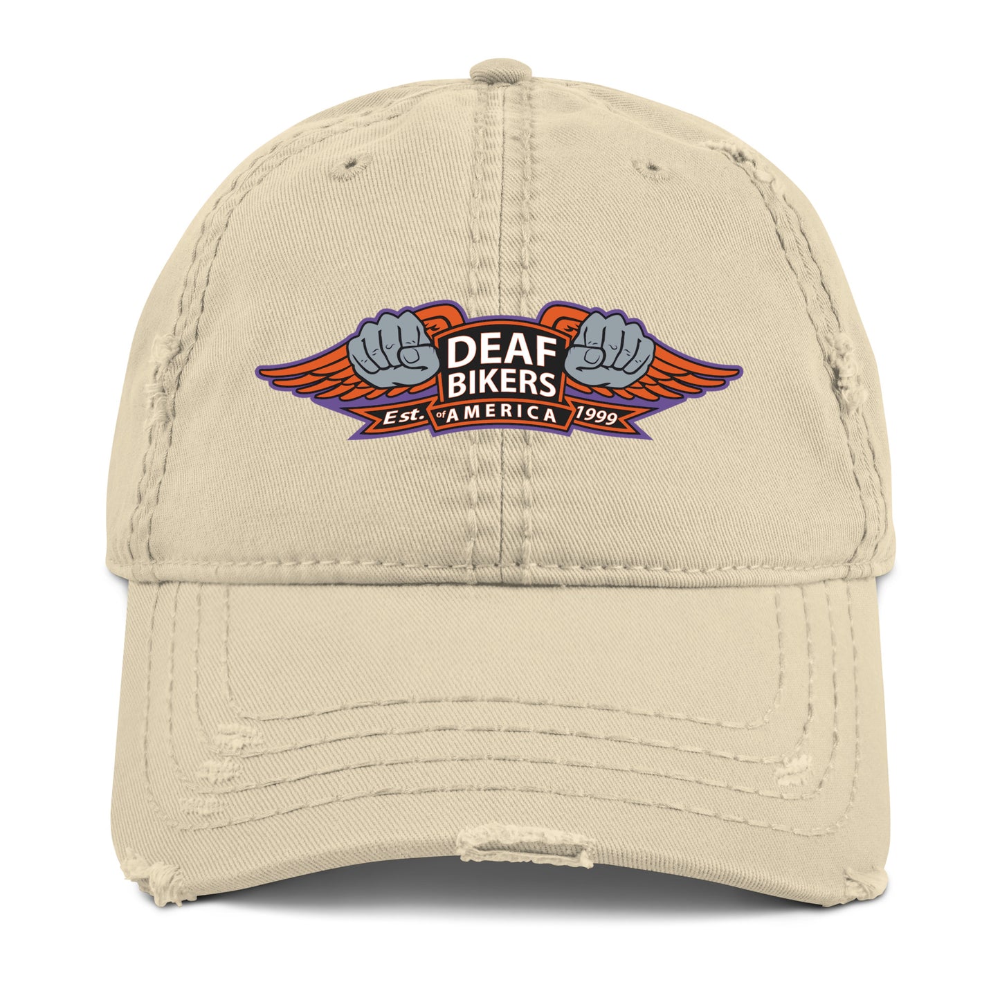 Deaf Bikers of America - Distressed Dad Hat